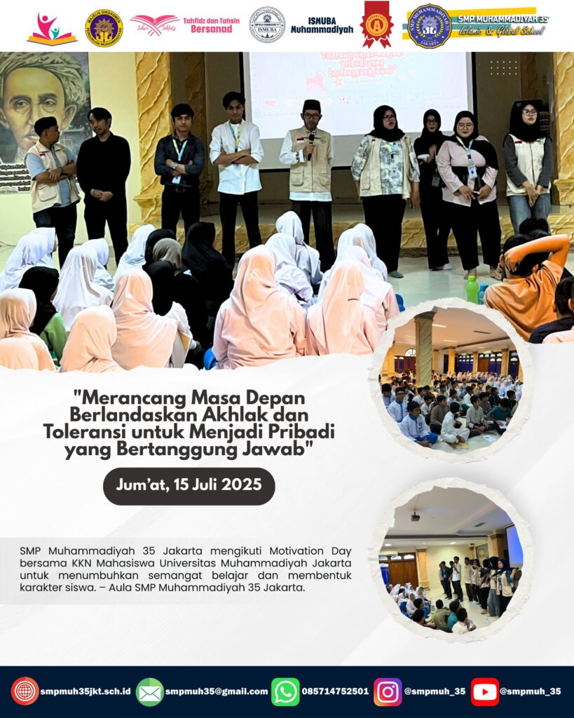 Siswa SMP Muhammadiyah 35 Jakarta mengikuti Motivation Day bersama KKN UMJ